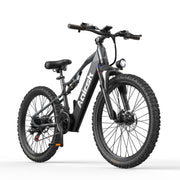 bicycle with black frame and tires on a white background