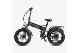 Black electric bike with brand logo on a white background