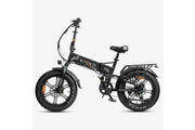 Black electric bike with brand logo on a white background