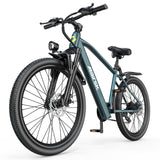 Electric bicycle with a brand logo on a white background