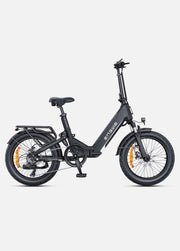 Black electric bike on a white background