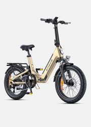 Beige electric bike on a white background