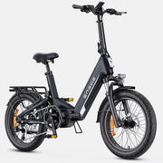Black electric bike with 'ENGWE' branding on a white background