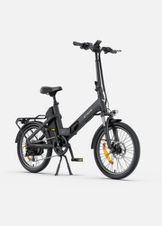Black electric bike on a white background