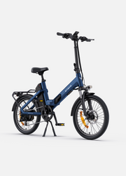 Blue electric bike on a white background