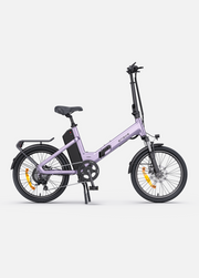 Purple electric bike on a white background