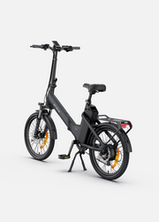 Black electric bike on a white background