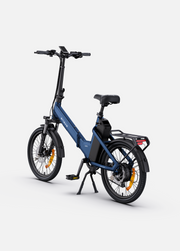 Blue electric bike on a white background